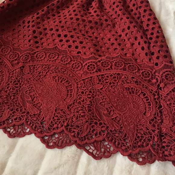 A&F Rust Red Lace Dress - Picture 6 of 9